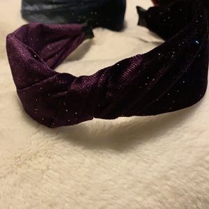Velvet glitter headband